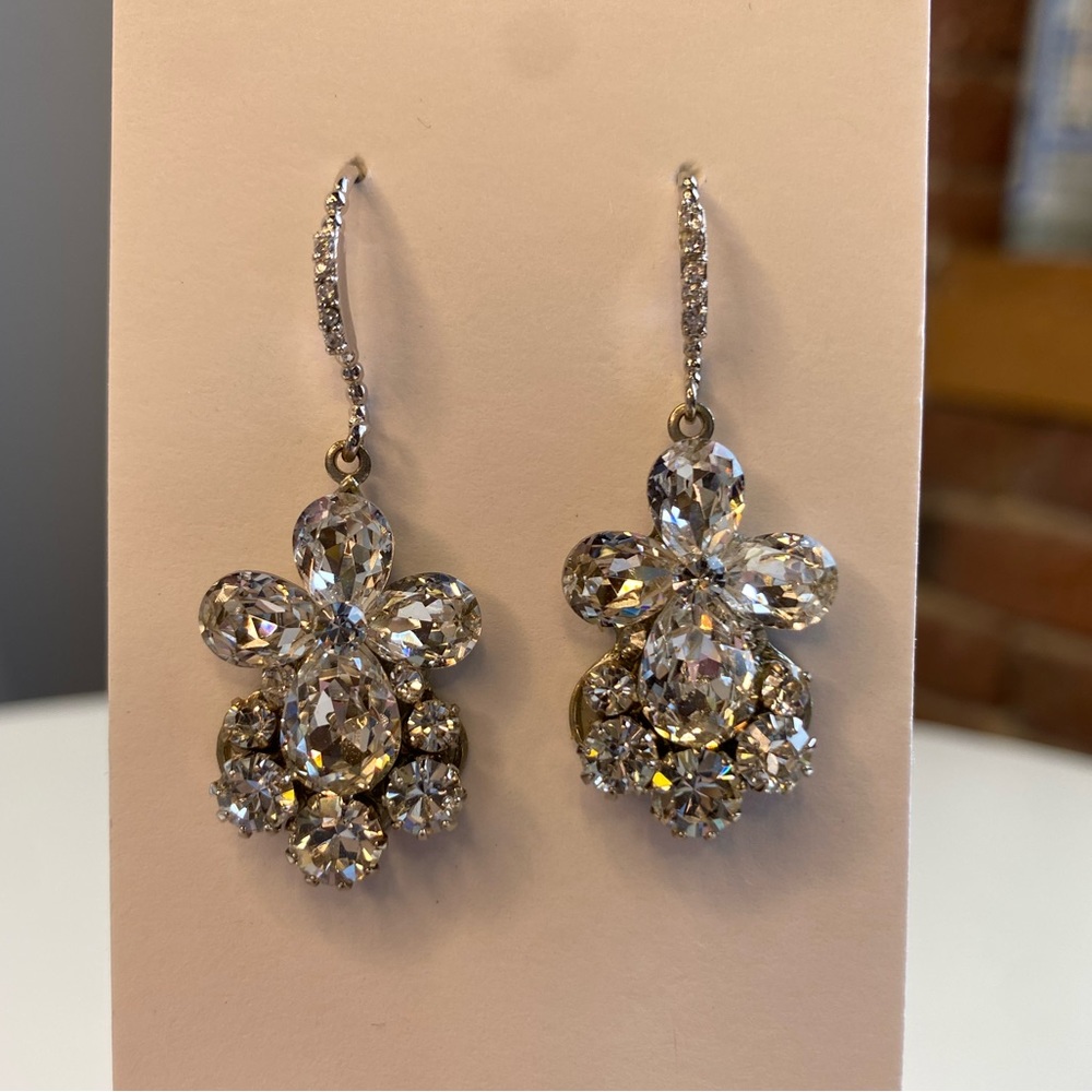 Haute Bride Swarovski Crystal and rhodium earrings